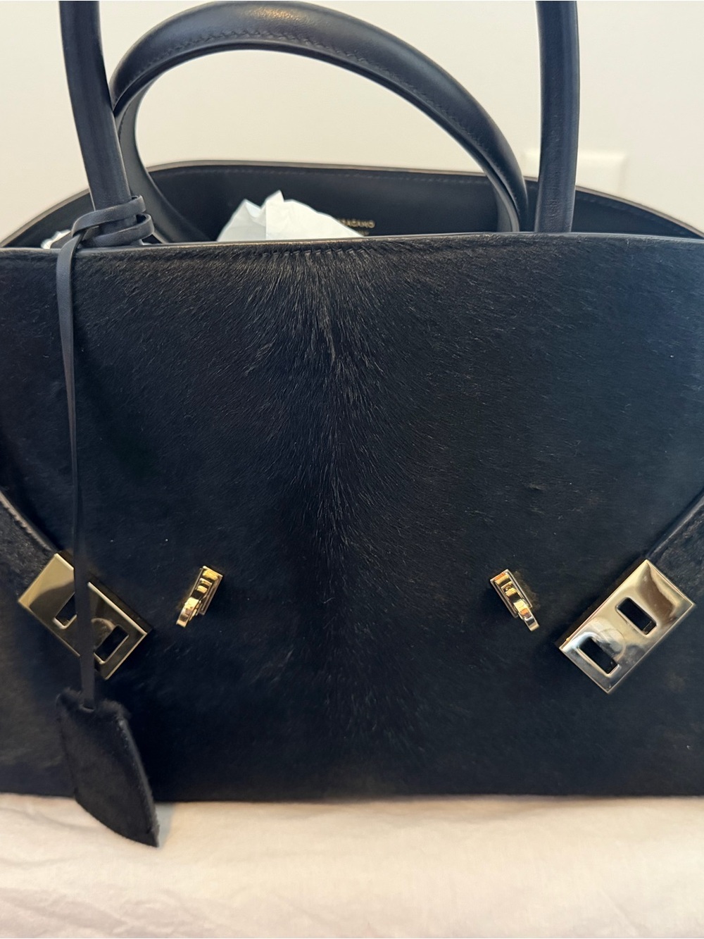 Like New Authentic Ferragamo Pony Hair Hug Bag (Large) - Picture 4 of 10
